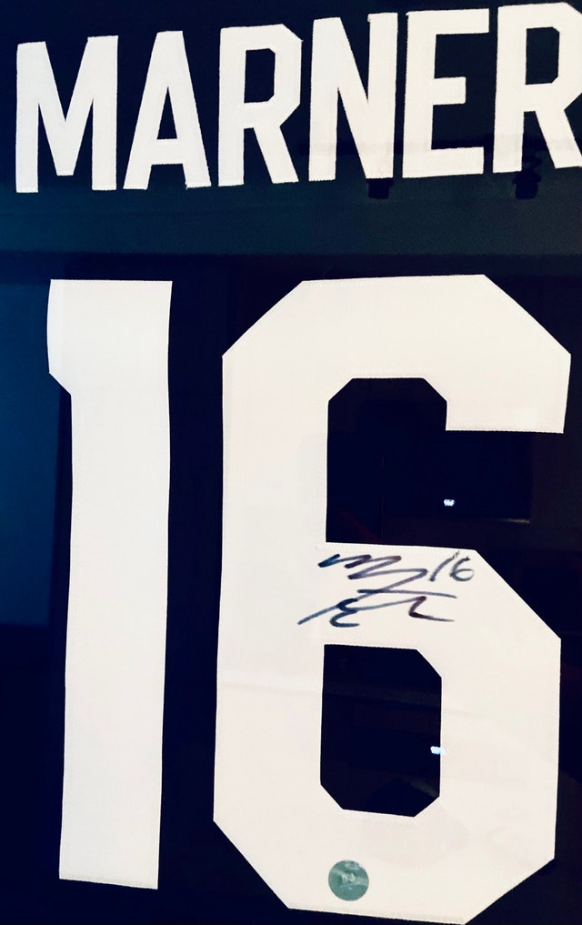 Mitch Marner Framed Autographed Jersey (A.J. Sports Hologram) - photo 3