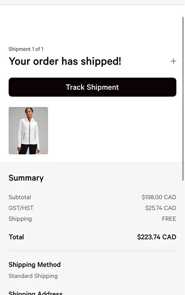 Lululemon white jacket