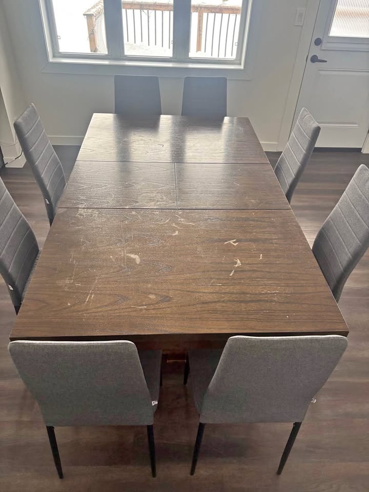 Wood dining table only