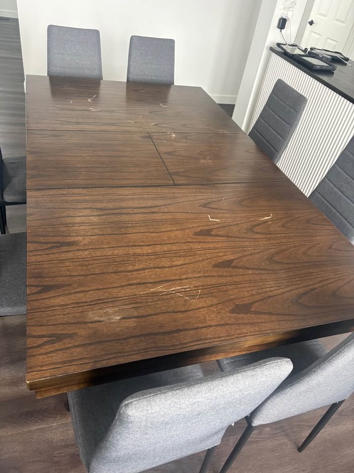 Wood dining table only - photo 2