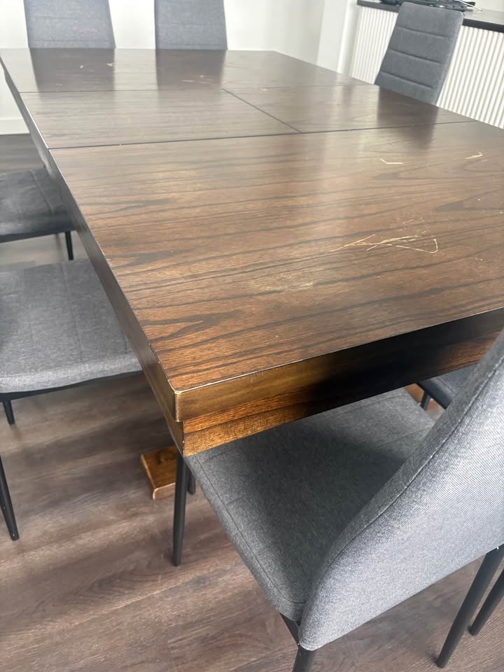 Wood dining table only - photo 3