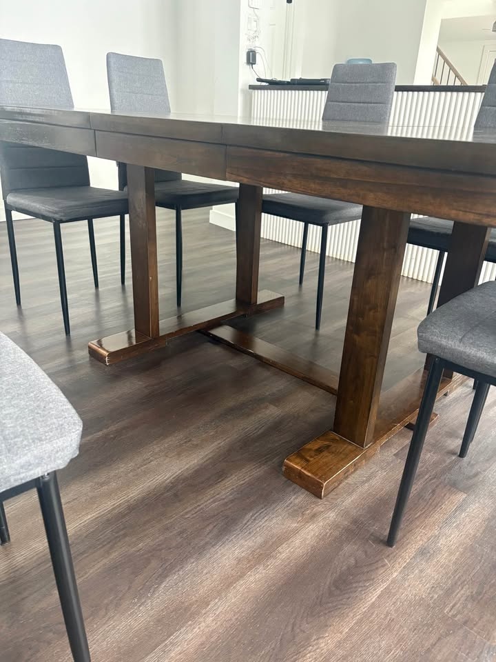 Wood dining table only - photo 4