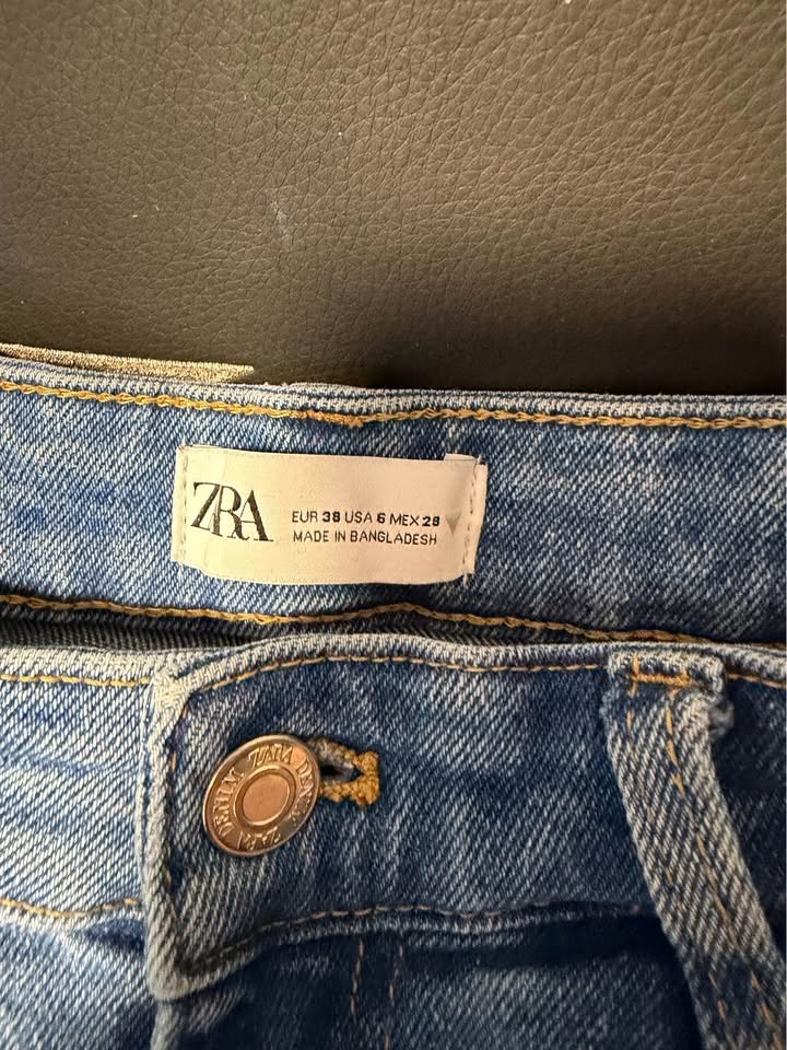 Light blue skinny distressed Zara jeans size 38 - photo 2