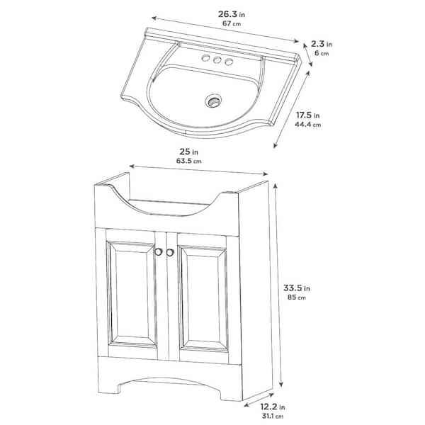 Chelsea 26 in. Single Sink Charcoal Bath Vanity - photo 4