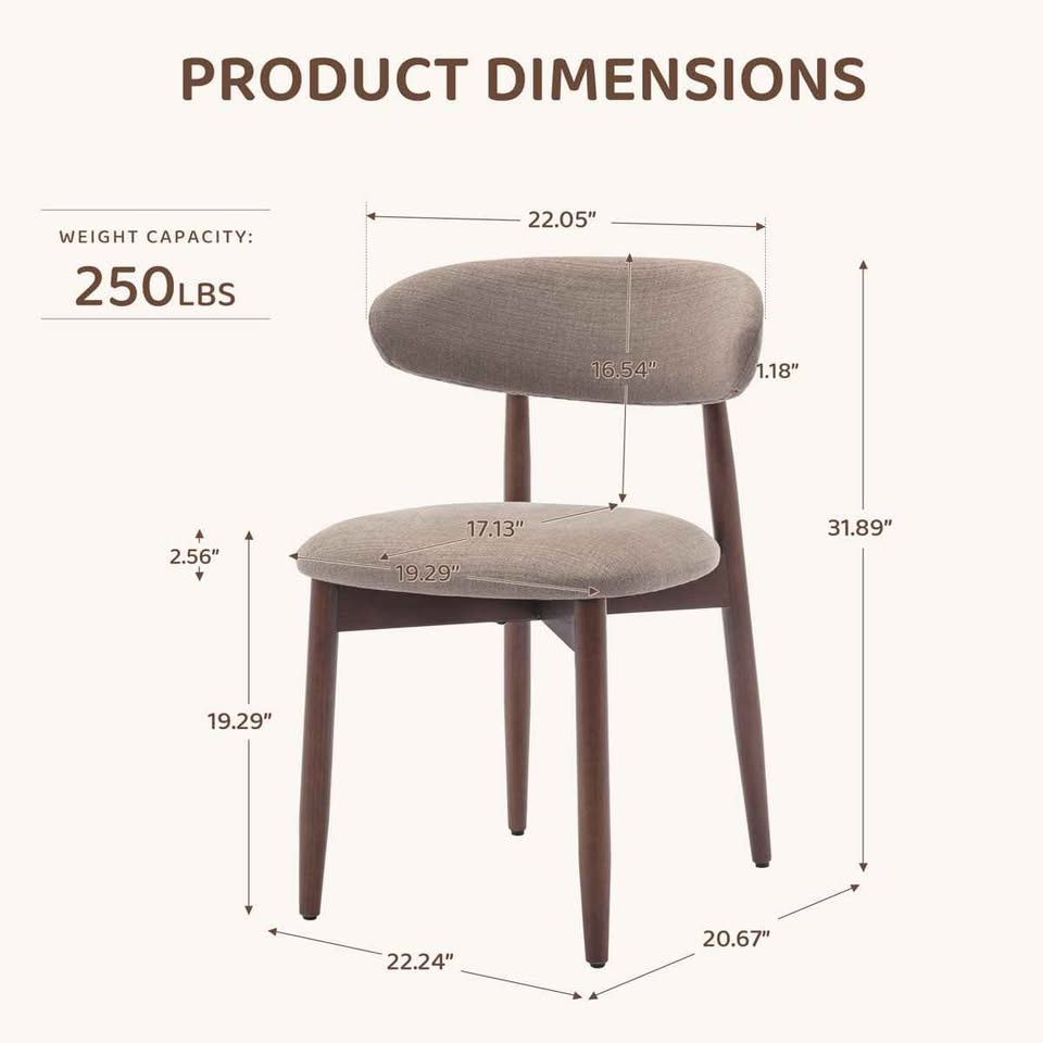 Vannie Upholstered Solid Wood Dining Chairs (Set of 4) - photo 2