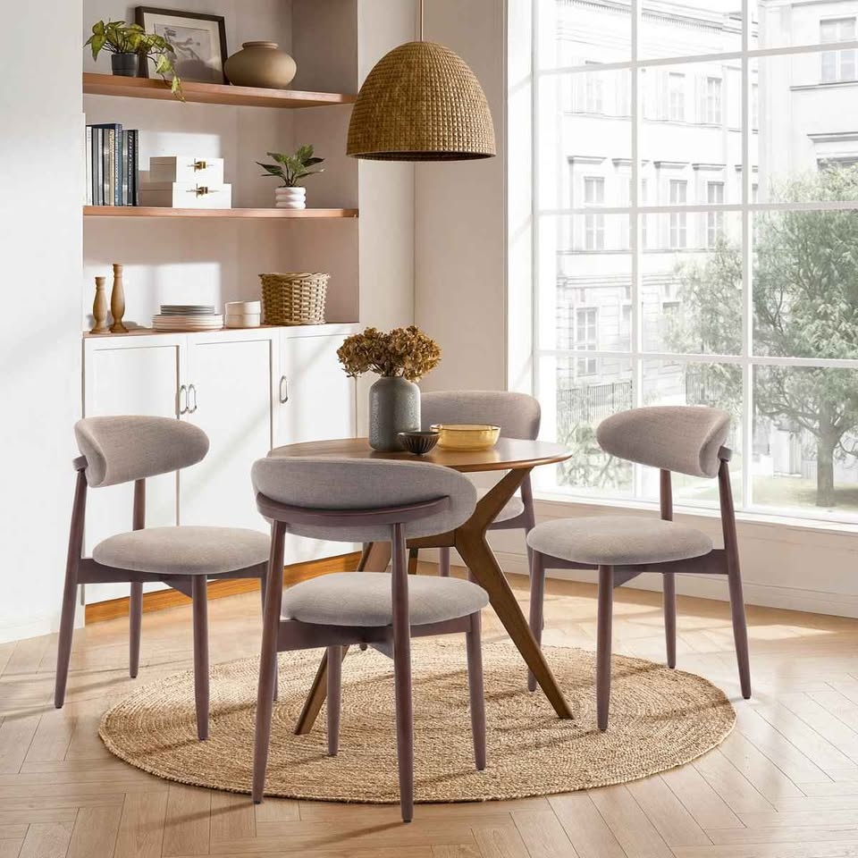 Vannie Upholstered Solid Wood Dining Chairs (Set of 4) - photo 3