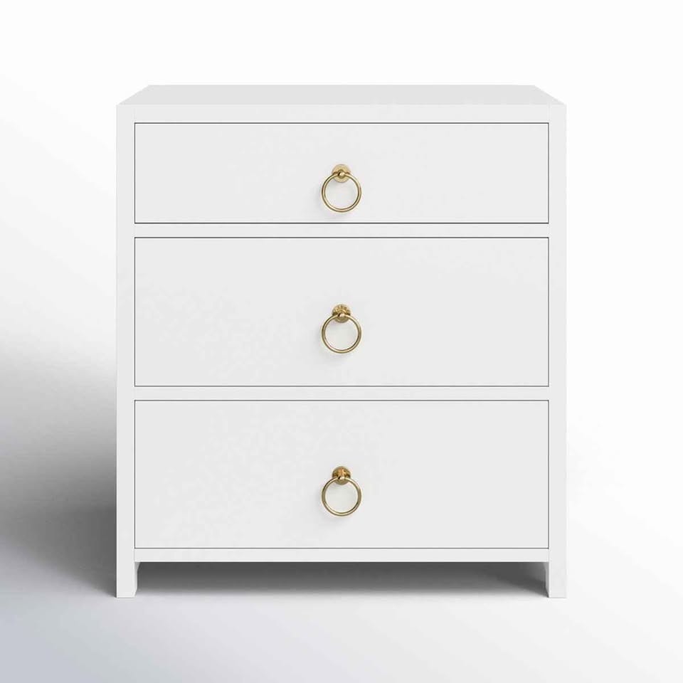 Elin 3-drawer bedside table - photo 2