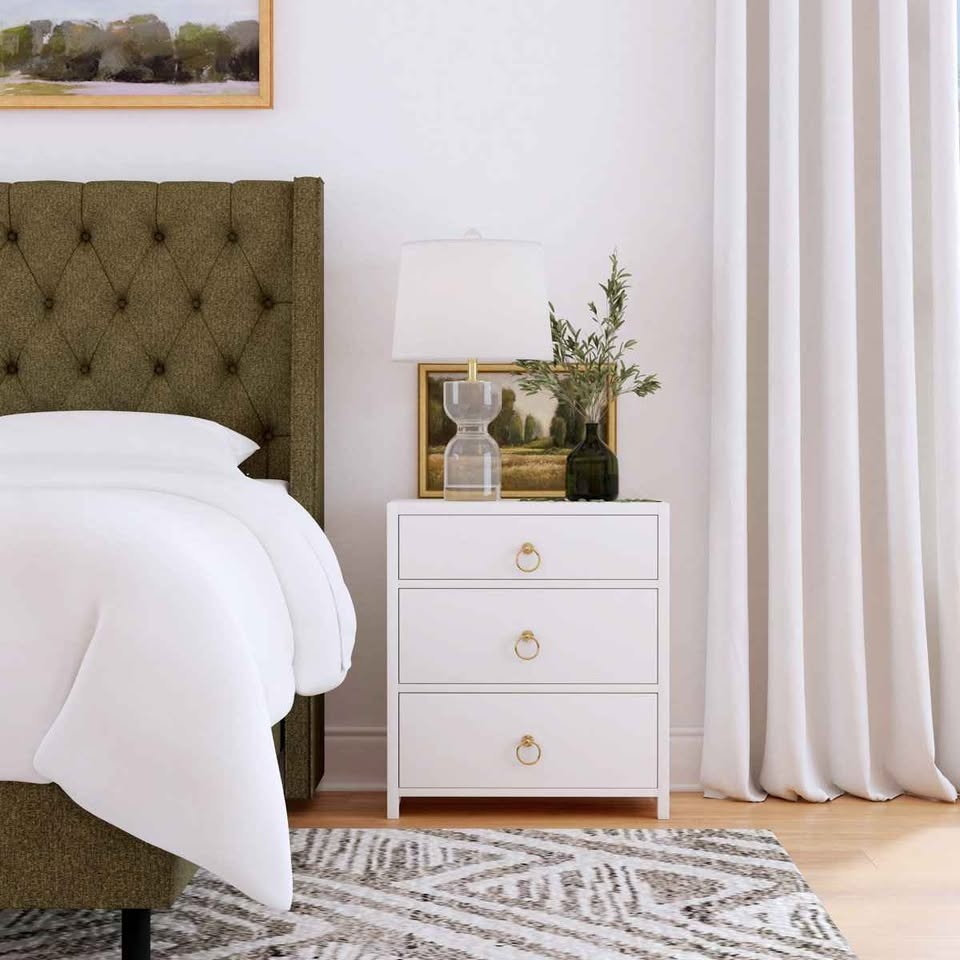 Elin 3-drawer bedside table - photo 3