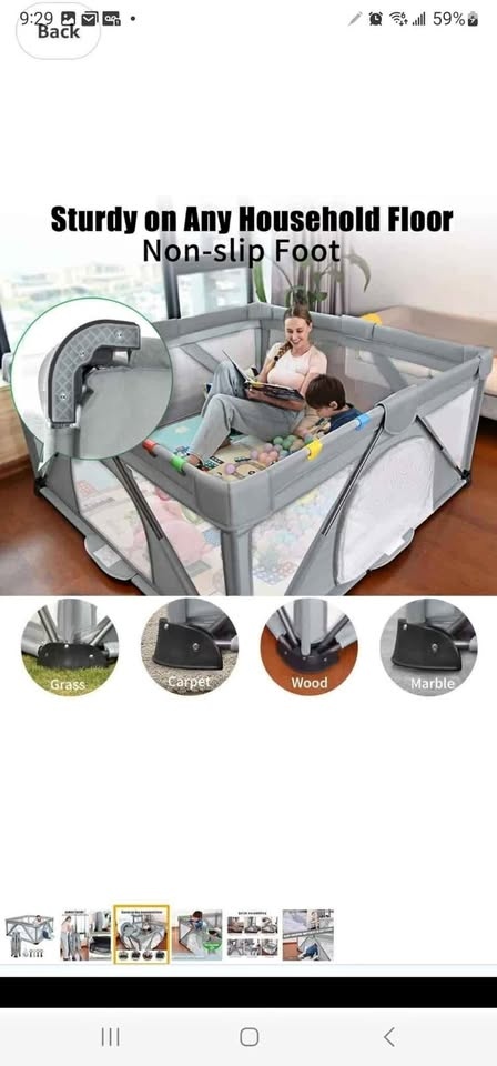 Heyo.Ja Large Baby Playpen Foldable