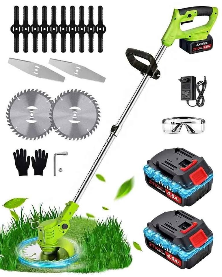 Cordless Weed Wacker, 21V Electric Eater, 2 Batteries