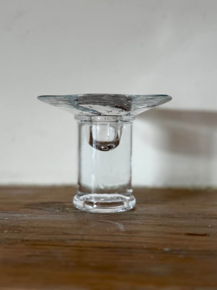 Vintage Nuutajärvi Finland Glass Candle Holders - Pair (MCM) - photo 5