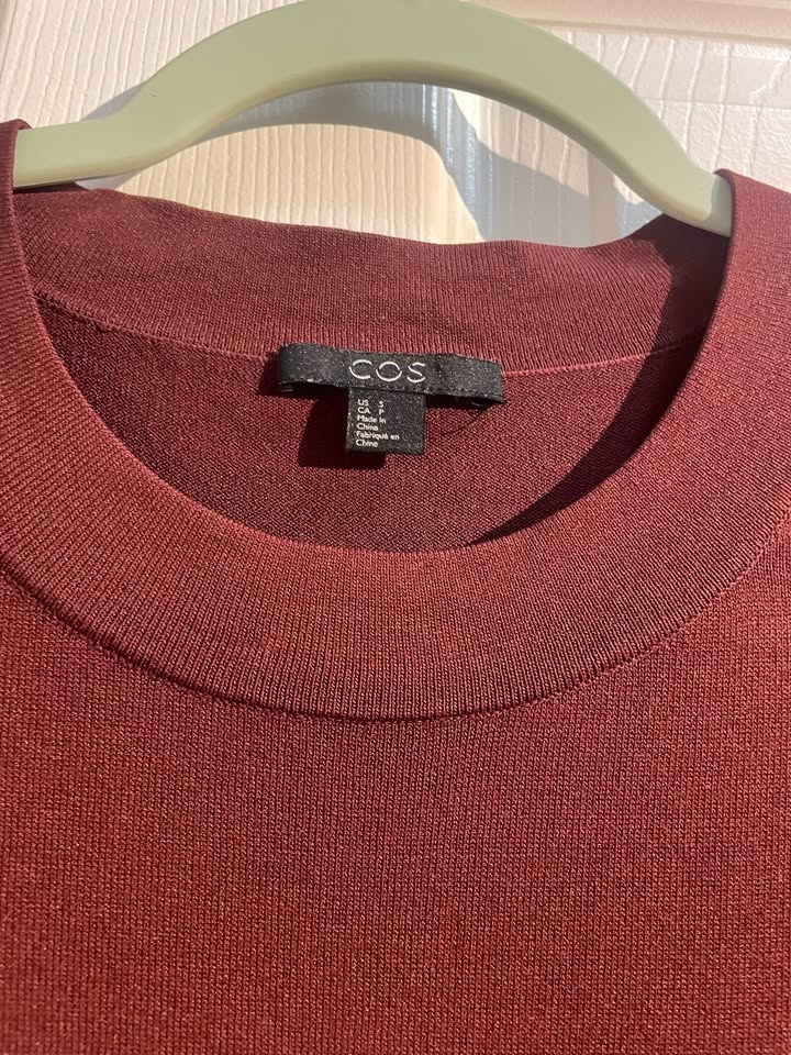COS Burgundy Midi Dress - Size S - photo 3