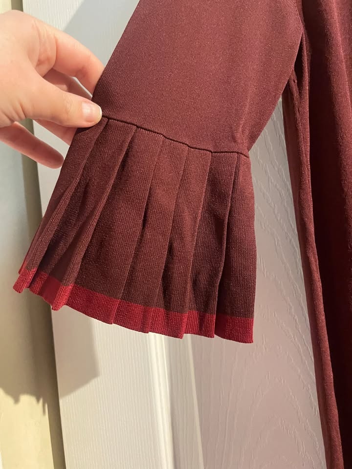 COS Burgundy Midi Dress - Size S - photo 4