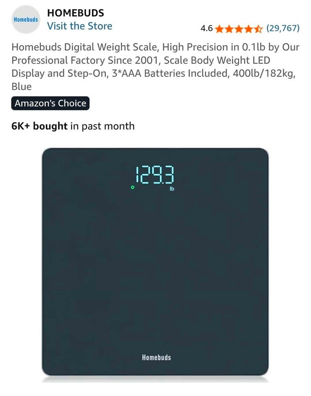Homebuds Digital Body Weight Scale - photo 3
