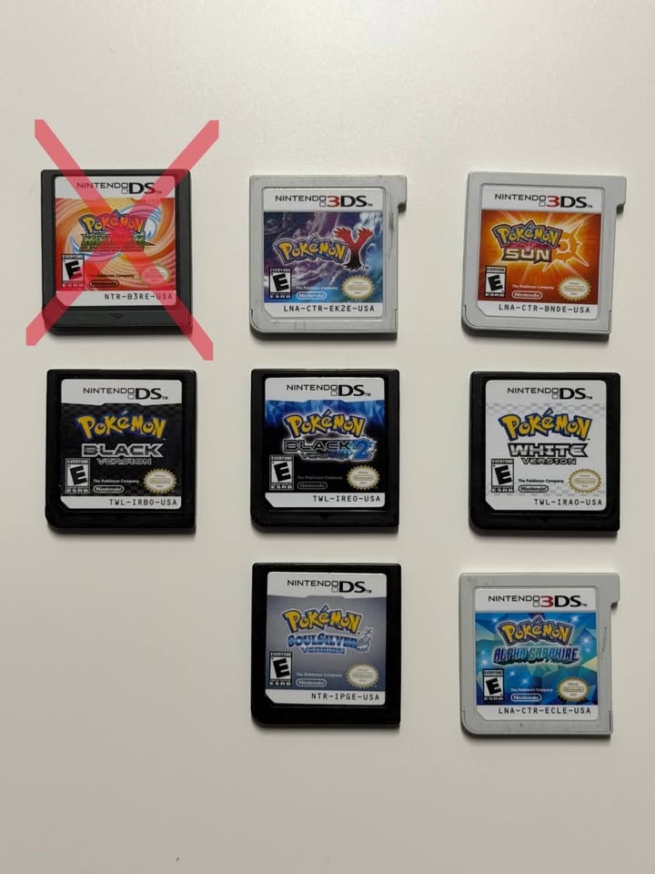 Pokémon DS & 3DS Cartridges – Authentic