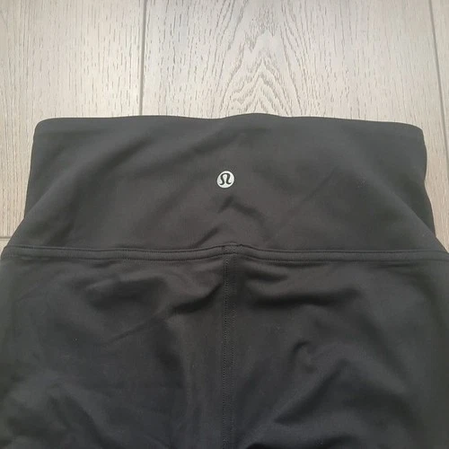 Lululemon Black Crop Leggings Size 4 High Rise Yoga Pants - photo 4