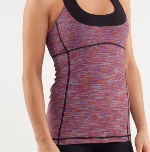 Lululemon Scoop Neck Tank Size 4 Wee Are From Space Black March - photo 4