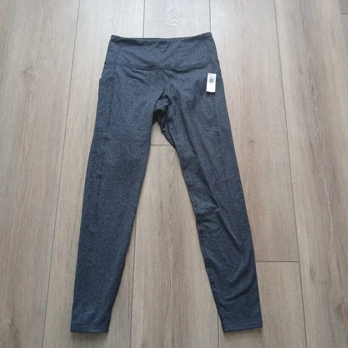 Old Navy Active High Rise Go-Dry Leggings Small Navy Blue Pocket