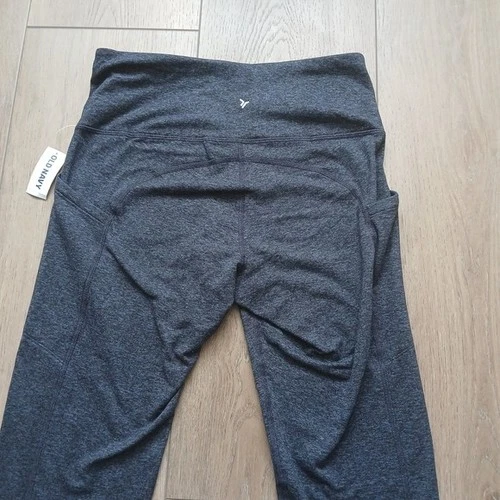 Old Navy Active High Rise Go-Dry Leggings Small Navy Blue Pocket - photo 4
