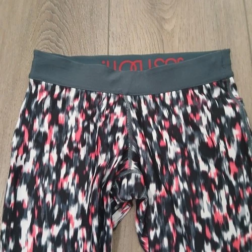 Nike Dri-Fit Cropped Leggings XS Black Pink Abstract Print - photo 2