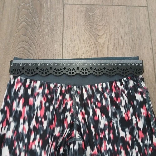 Nike Dri-Fit Cropped Leggings XS Black Pink Abstract Print - photo 5