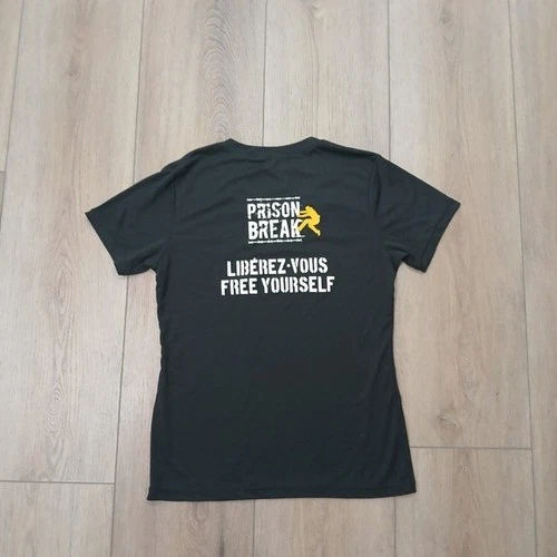 Prison Break Race Athletic Shirt XS Black Sport-T V Neck Running - photo 3