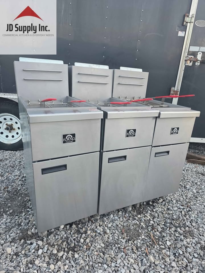 Forno 15.5 in. 40 lb Stainless Steel Natural Gas Commercial Deep - photo 2