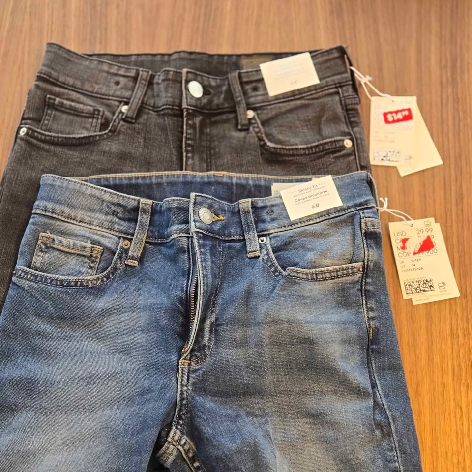 H&M Girls Adjustable Waist Skinny Jeans - 11-12Y - NWT - photo 3