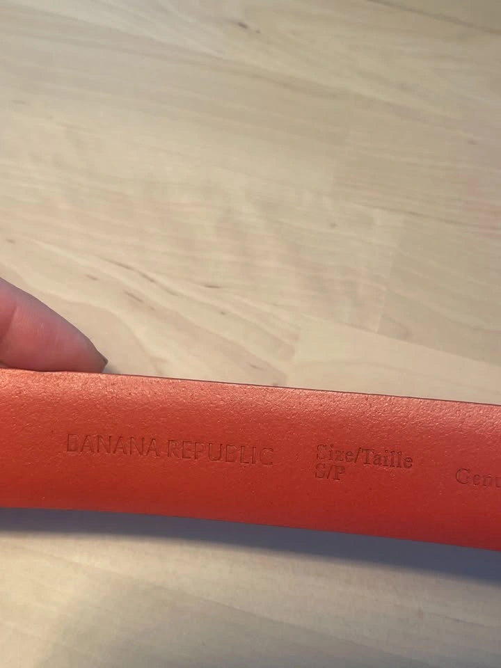 Banana Republic Leather Orange Belt, Size S - photo 2