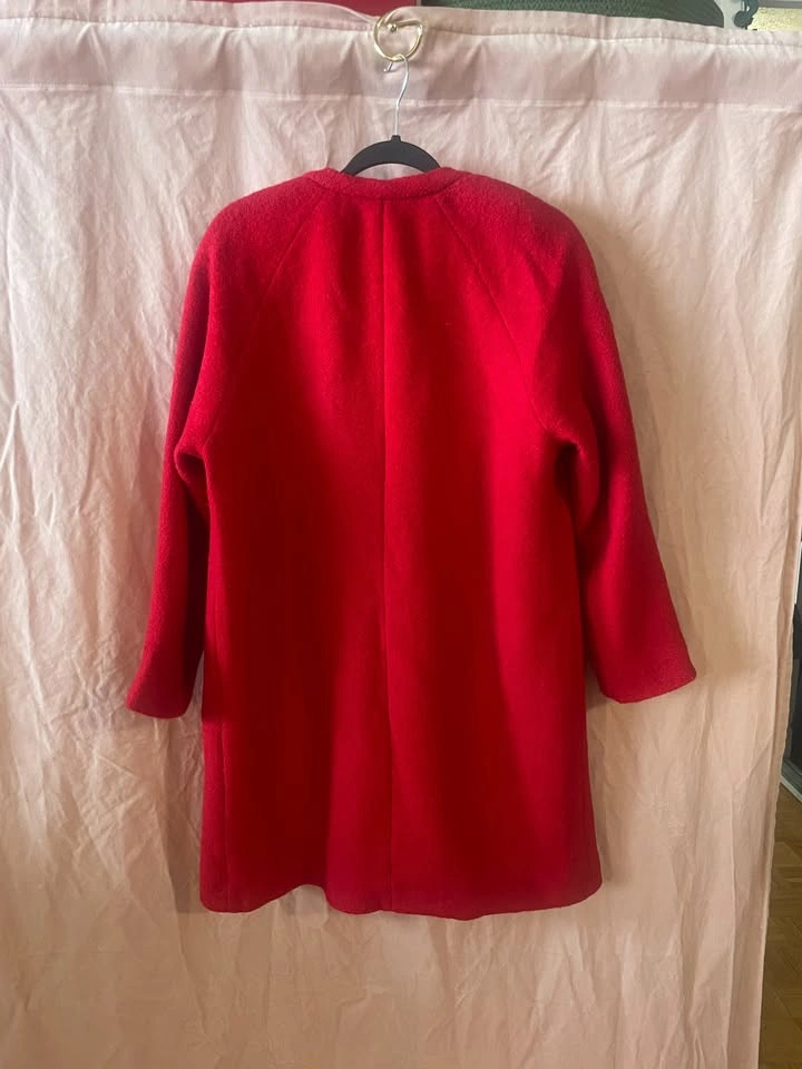 Forever21 Red Boucle Wool Blend Coat - Size M - photo 4