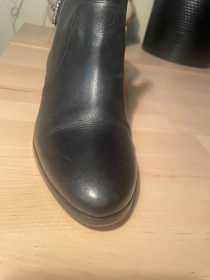 Michael Kors Salem Black Leather/Suede Ankle Booties - Size 7 - photo 5