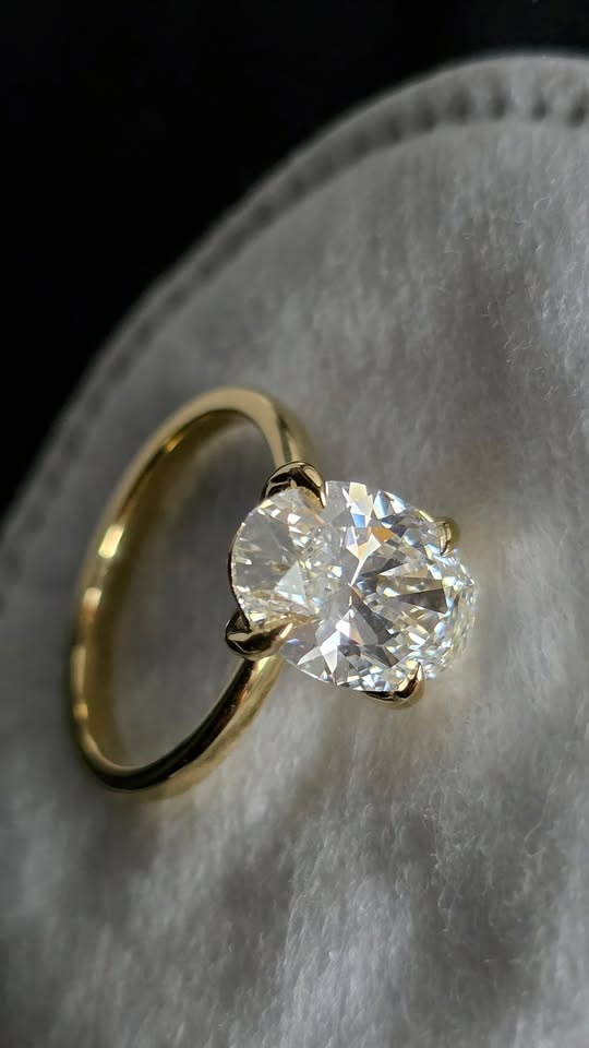 3.00 CT Oval Cut Solitaire Diamond Engagement Ring – Lab Grown, - photo 3