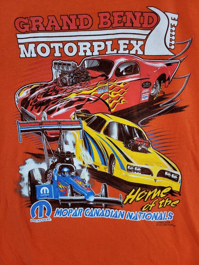 Ontario Grand Bend Motorplex Drag Racing Mopar T-Shirt 2XL - photo 3