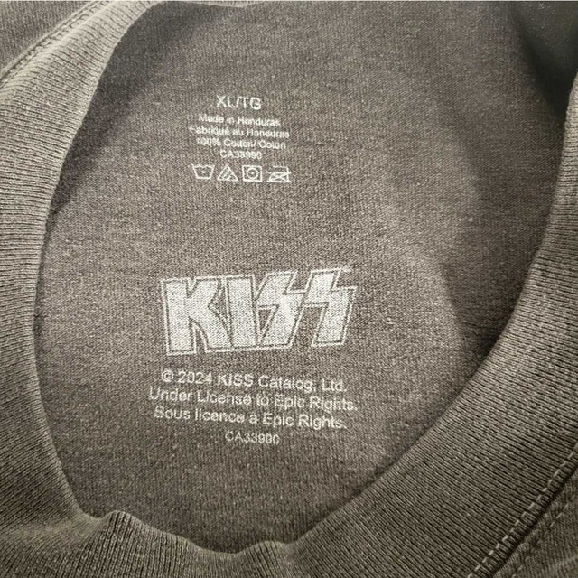 2XL Kiss Grey/Faded black heavyweight tshirt Retro style - photo 3