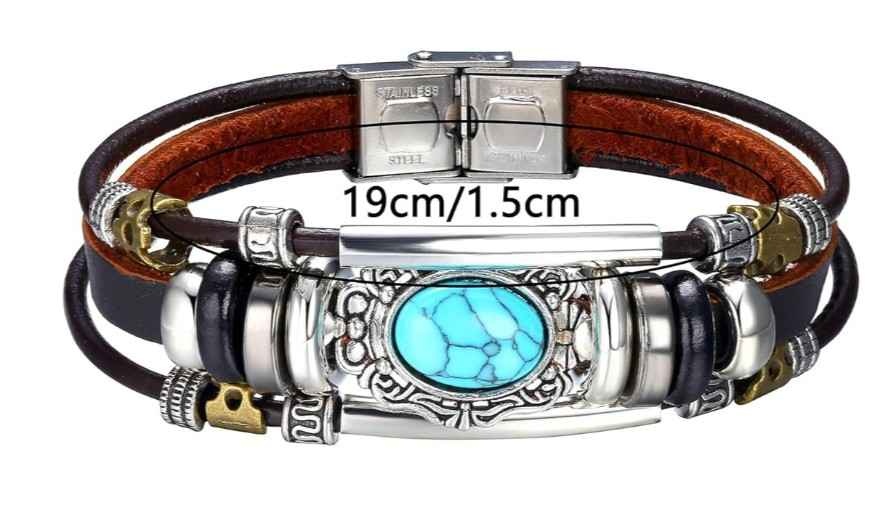 NEW Vintage-Style Multilayer Leather Bracelet - photo 2