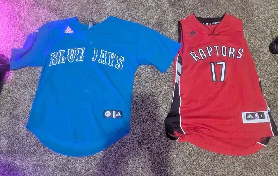 Blue Jays and Raptors Jerseys
