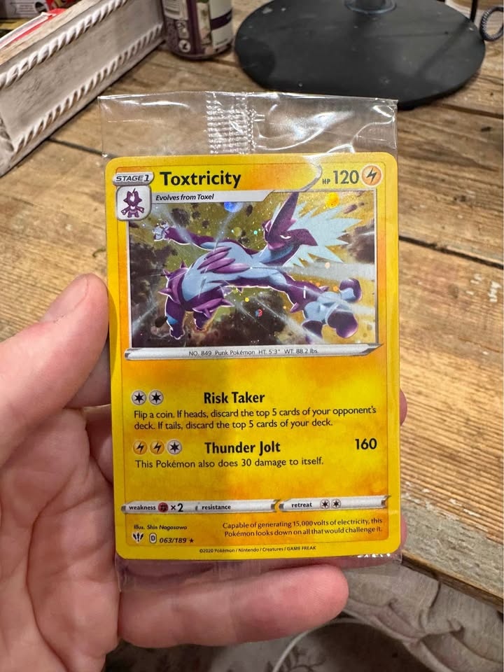 Sealed Pokemon Toxtricity 063/189 Knockout Promo Pack