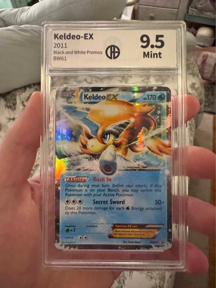 Keldeo EX BW61 Black & White Promo Black Star Holo Rare CAG Gem