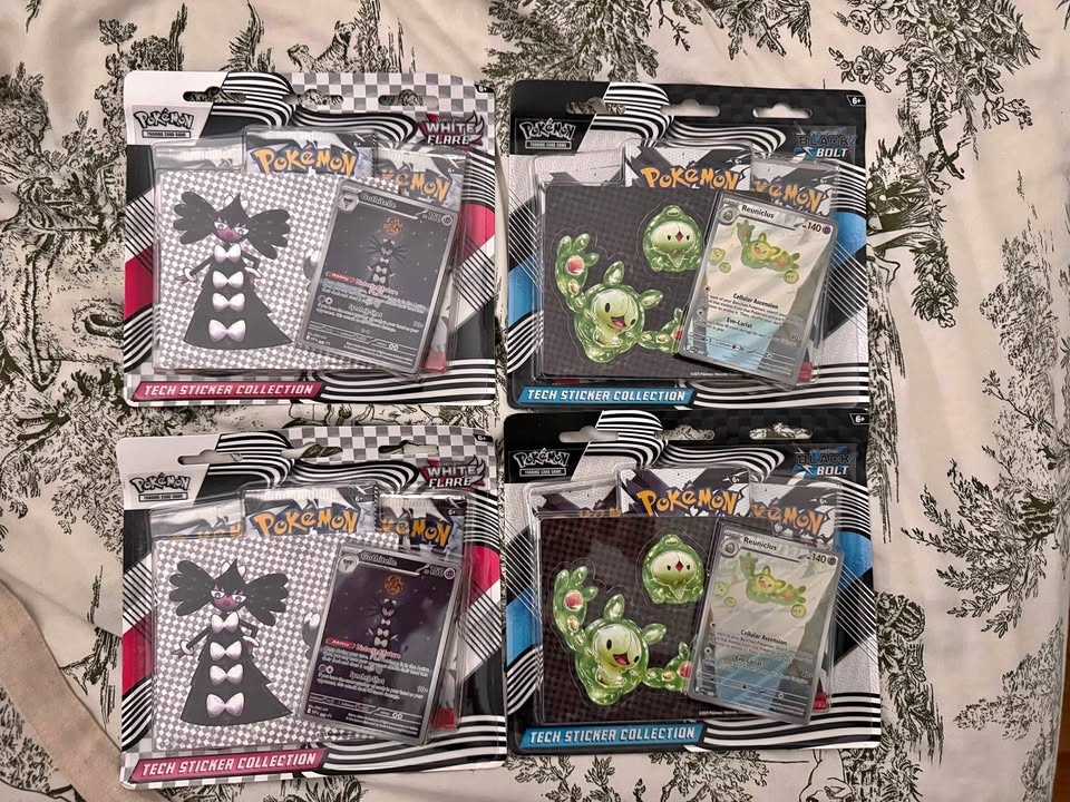 Pokemon TCG White Flare Or Black Bolt 3-Pack Sticker Collection