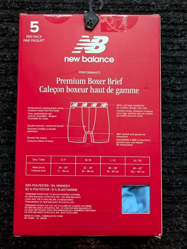New Balance Premium Boxer Briefs (5-Pack, XL) - photo 2