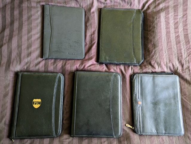 Brand New Padfolio Organizers (Black Leather-like)