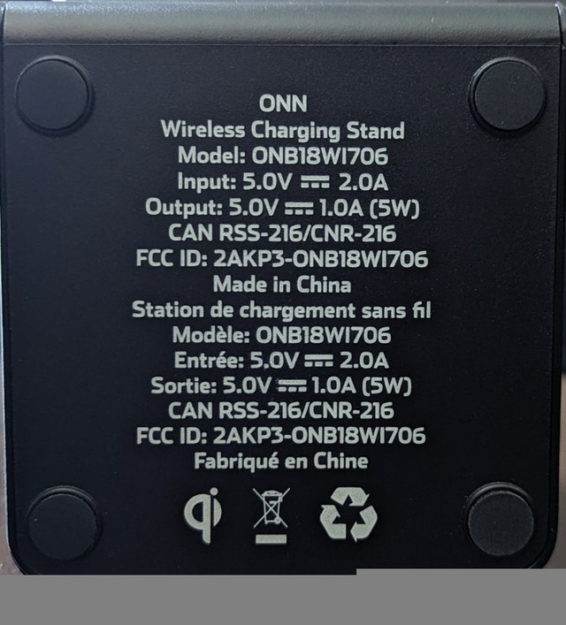 Like New ONN 5W Qi Wireless Charging Stand - photo 3