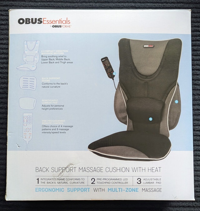 ObusForme Back Support Massage Cushion with Heat
