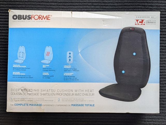 ObusForme Deep Kneading Shiatsu Cushion with Heat