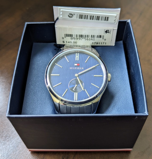 SALE: Silver Tommy Hilfiger Watch (Anlg Dsply, Qrtz Mvmnt)