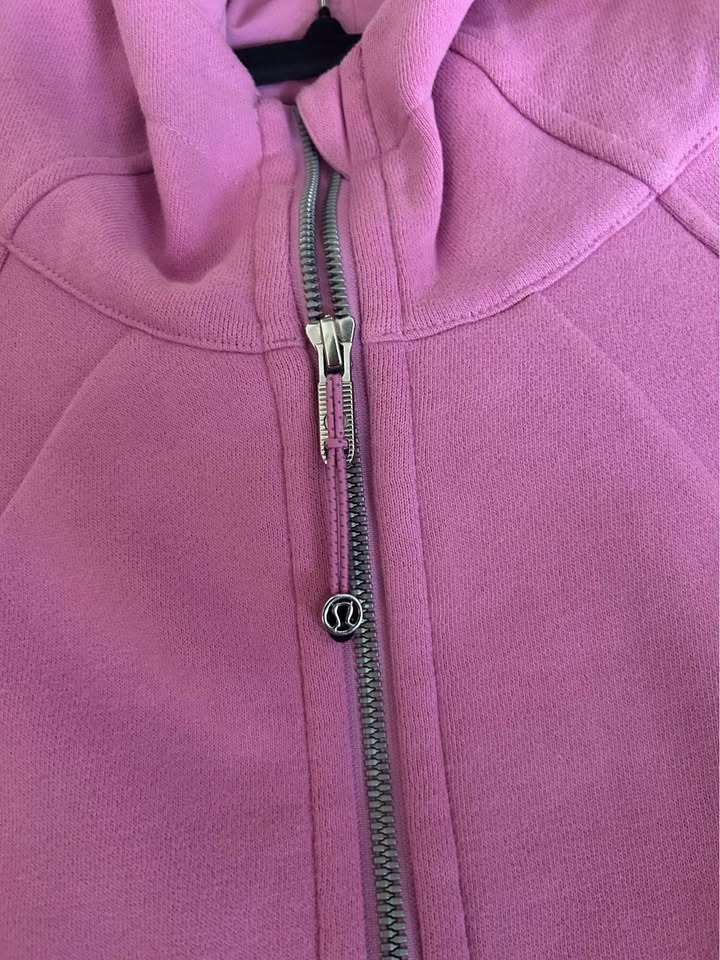 Lululemon Scuba Full Zip Cropped Hoodie Meadowsweet Pink - photo 5