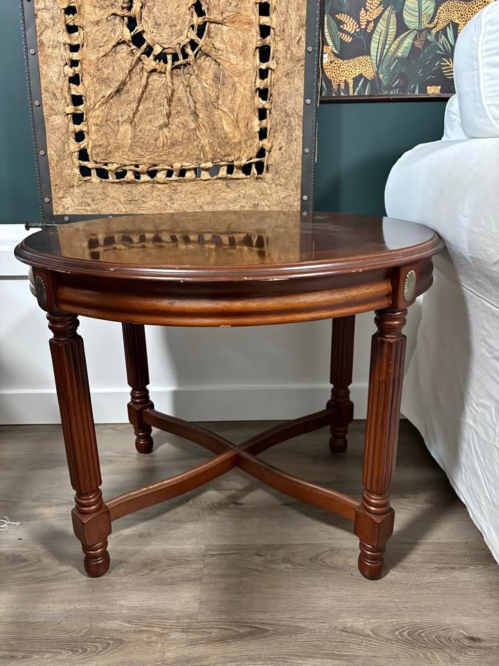 Medallion style side table