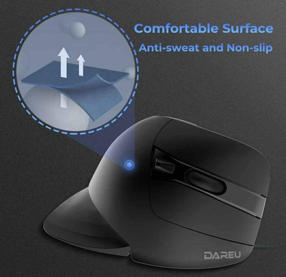NEW Vertical Ergonomic Mouse - DAREU USB Wired RGB - photo 4
