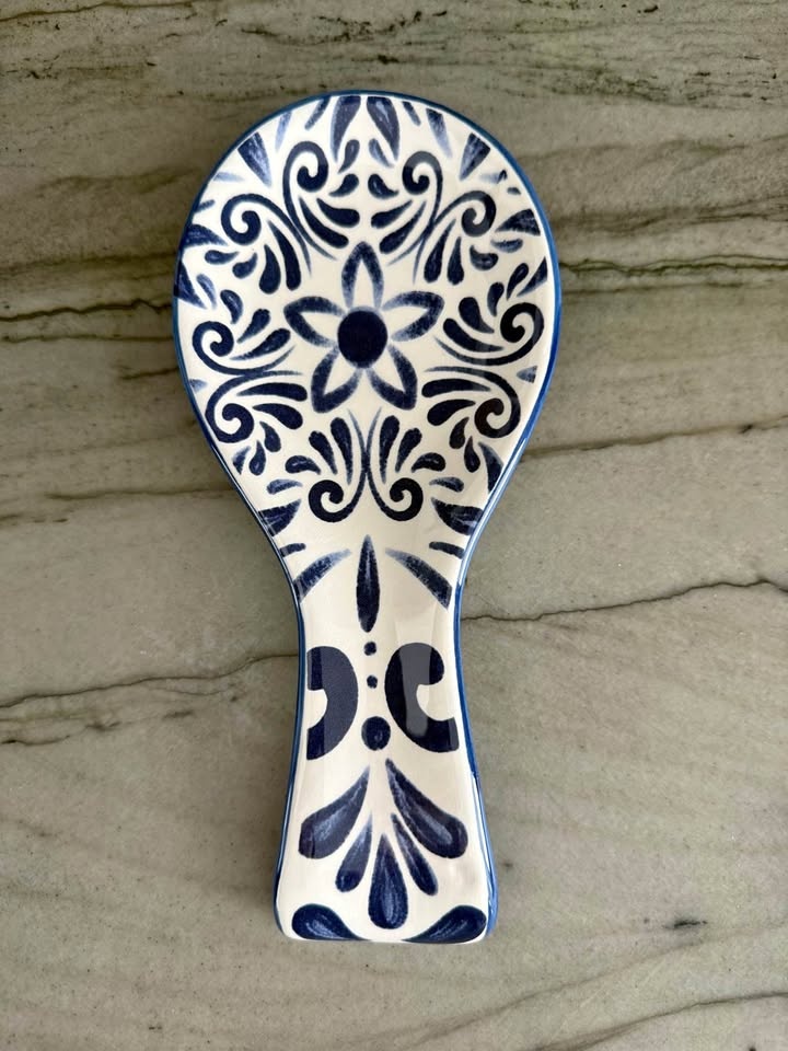 Blue & White Ceramic Spoon Rest (Like New)