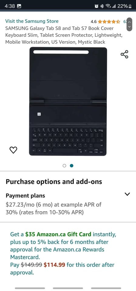 Samsung Keyboard Slim Galaxy Tab S8 S7 11" Black - photo 3